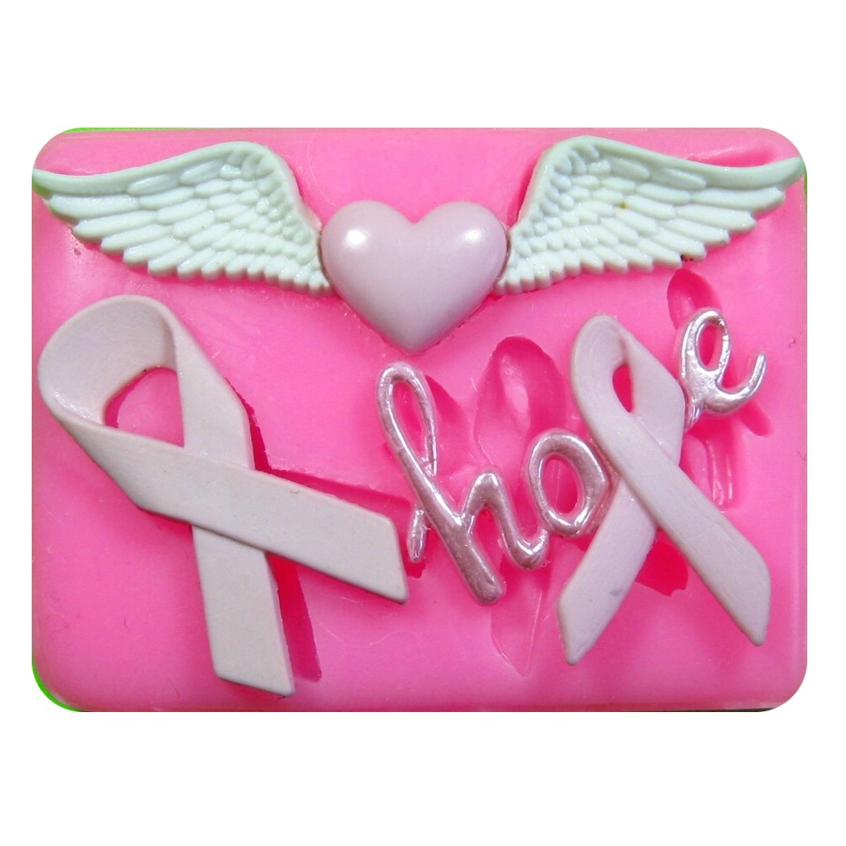 Fairie Blessings Multicoloured Cancer Research Awareness Ribbons Hope Silicone Mould Mold For Cake Decorating Cake Cupcake Toppers Icing Sugarcraft Tool By