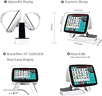 Vista 3 de MEETSUN El equipo del punto de venta incluye el cajón del efectivo de la impresora térmica del escáner del código de barras del software