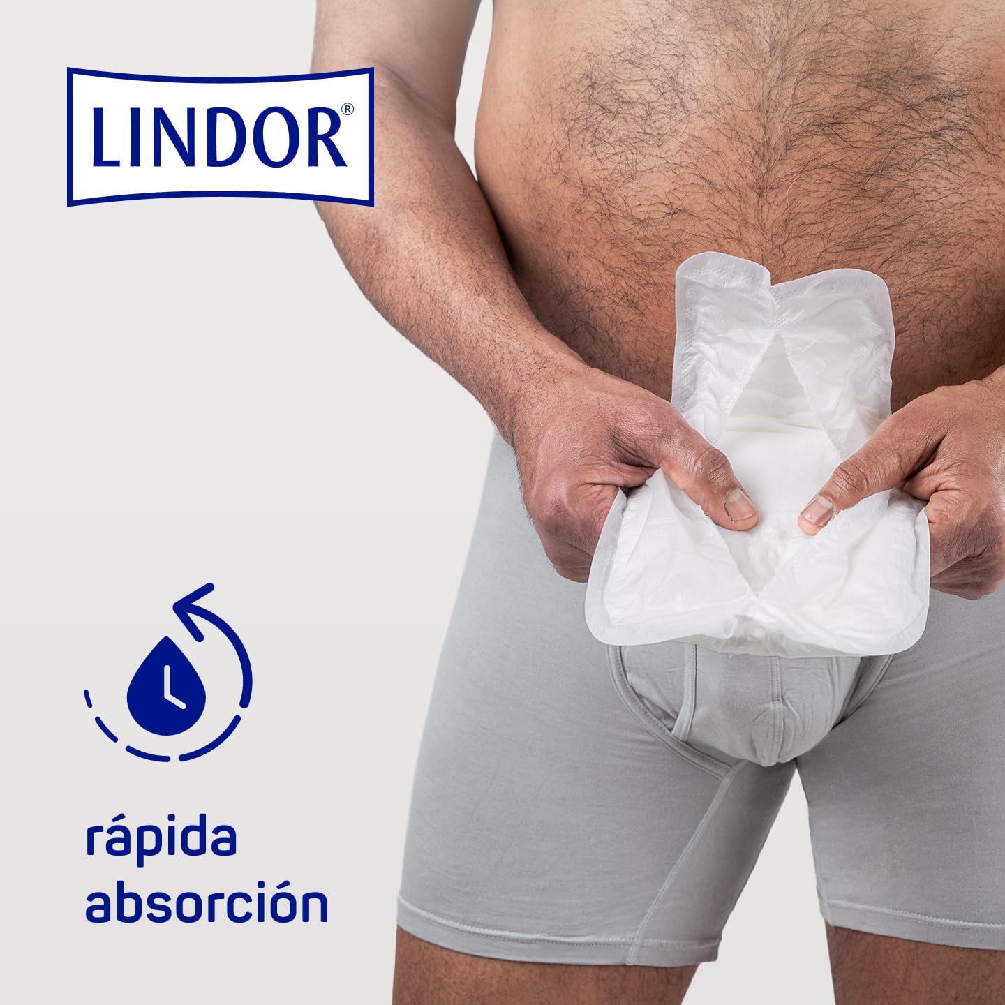 Lindor Men: Protectores para Hombres con Pérdidas de Orina, Super, Compresas y Absorbentes para Incontinencia, 14 unidades