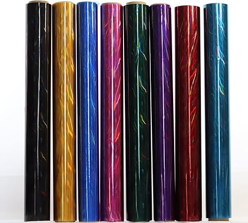 Miniatura 6 de CMFYHM Rollo de celofán azul iridiscente I de 34 pulgadas de ancho x 100 pies de largo, violonchelo colorido, perfecto para cestas, regalos,