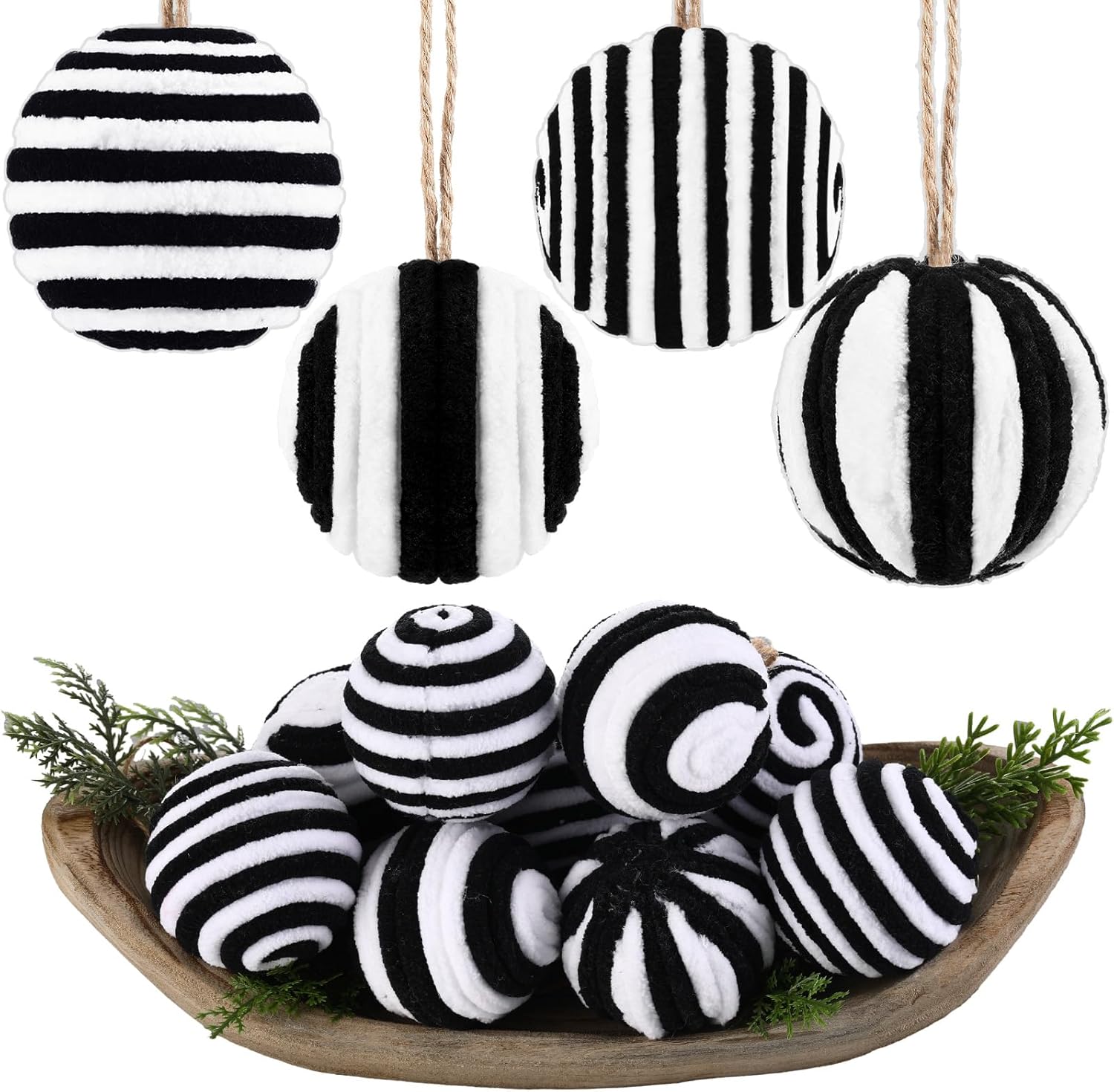 16 Pcs 2.36 Inches Neutral Christmas Balls Ornaments Rustic Boho Brown Taupe Pine Green Hanging Balls Ornaments Modern Farmhouse Christmas Decor for Xmas Tree Bowl Basket Vase Fillers