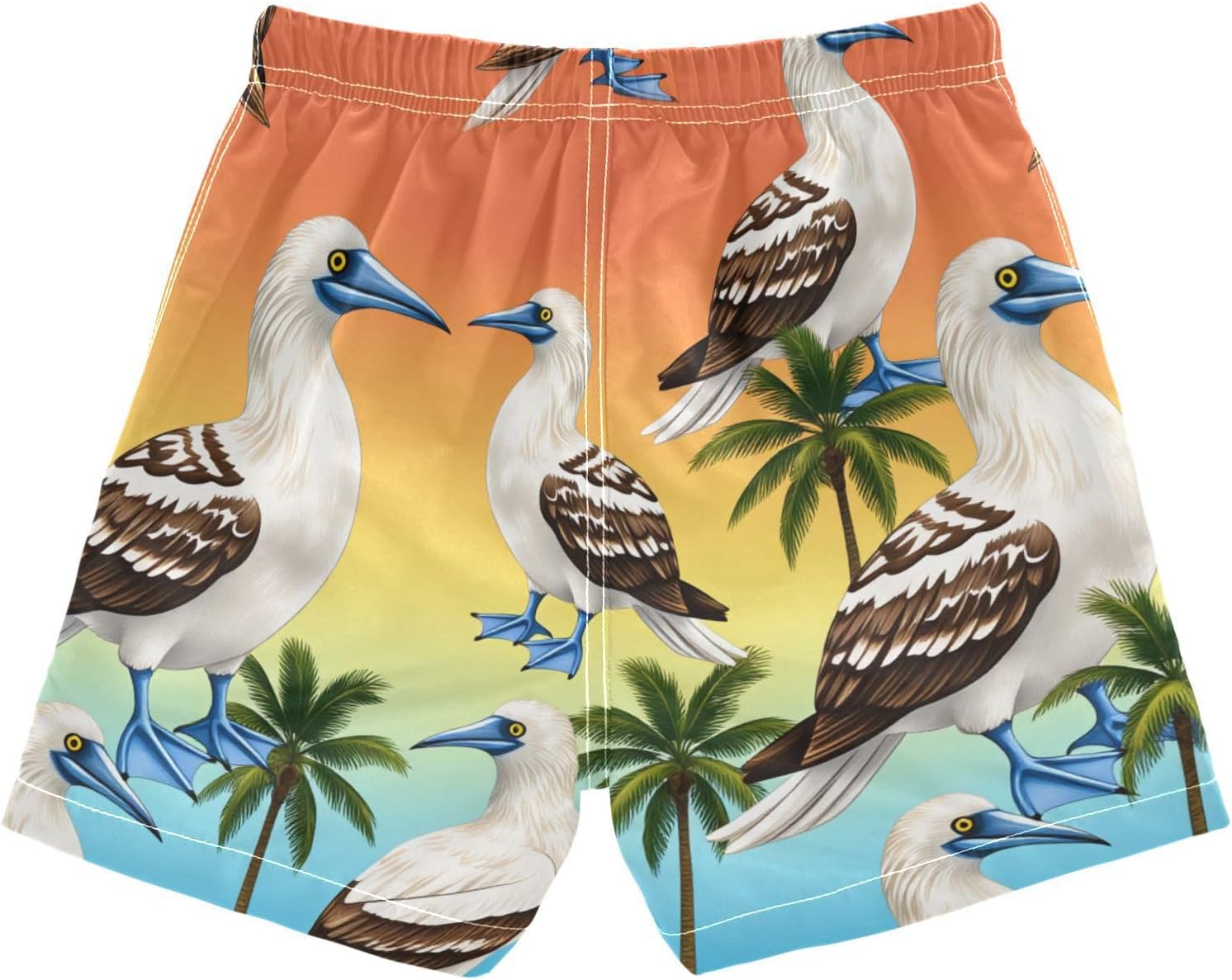Boys Swim Trunks Blue Footed Booby Birds Kids Swimsuits Boys Swimming Trunks Size 8, - Image 2
