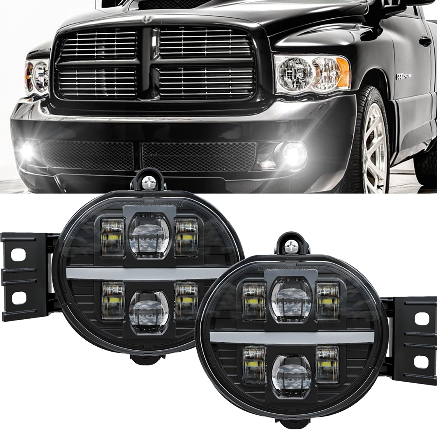 DRL Światło przeciwmgielne LED do Dodge Ram 1500 2002-2008 dla Dodge Ram 2500/3500 Pickup Truck 2003 2004 2005 2006 2007 2008 2009