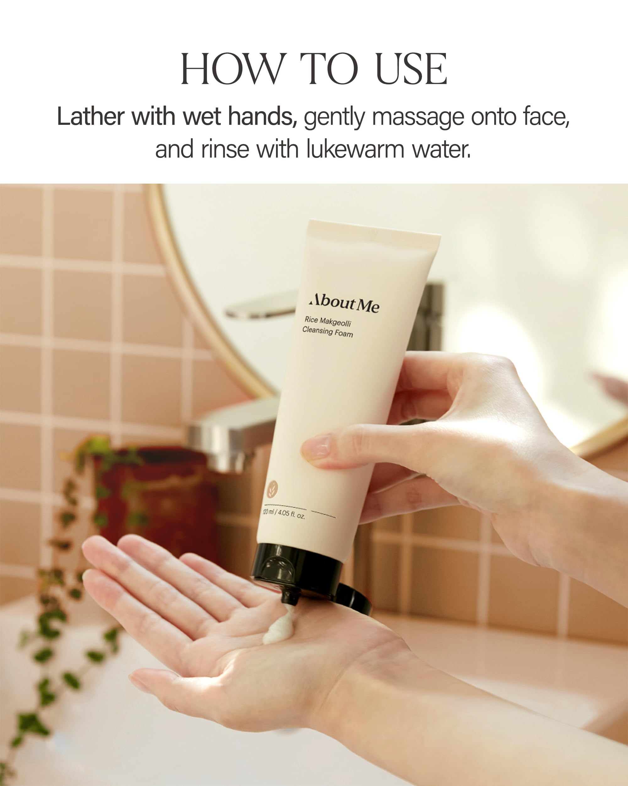 ABOUT ME Rice Makgeolli Skin Softener + About Me Rice Makgeolli Cleansing Foam Bundle