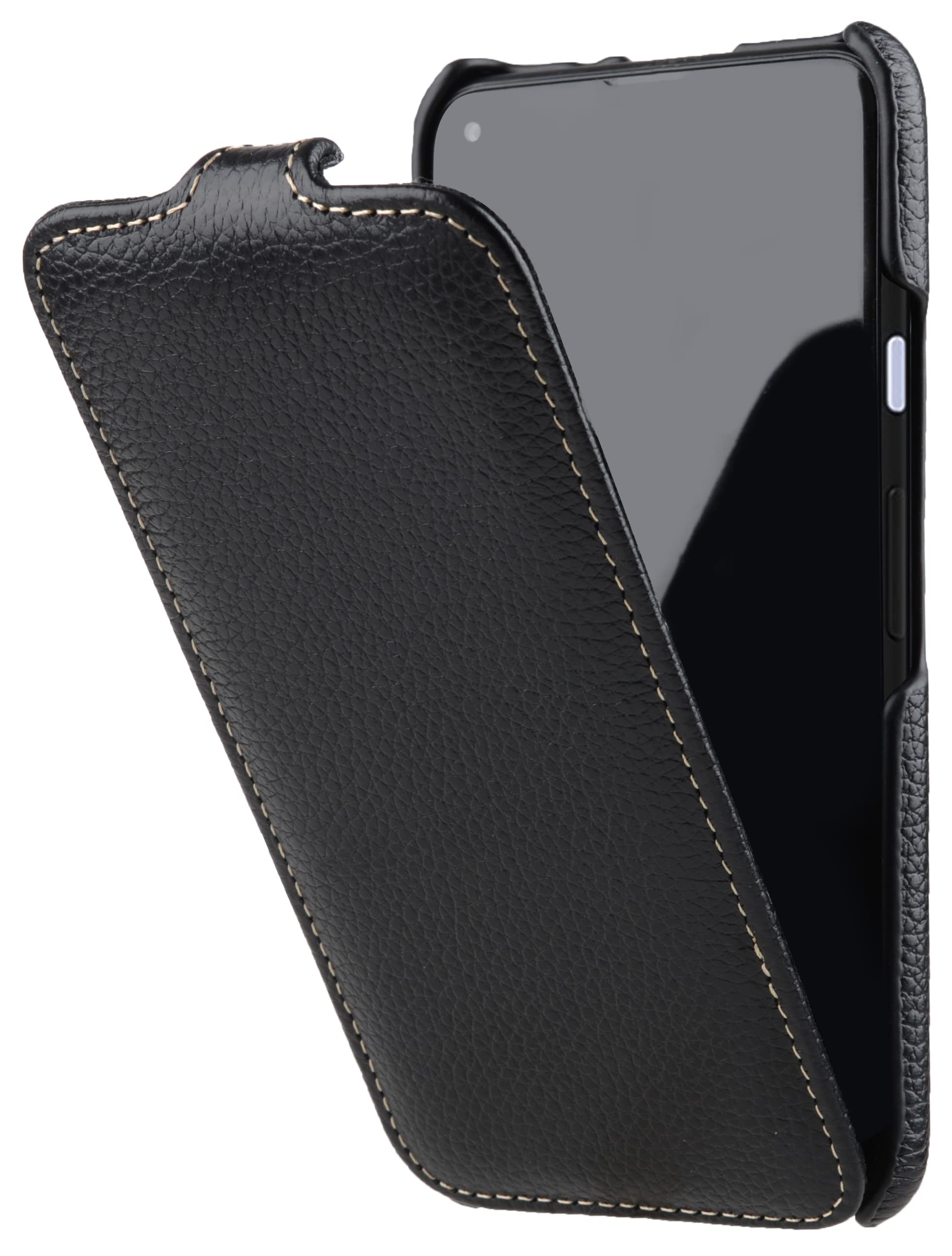 Funda StilGut UltraSlim De Piel Para Google Pixel 6a – Con Solapa, Cierre Magnético Y Forro De Microfibra (negro)