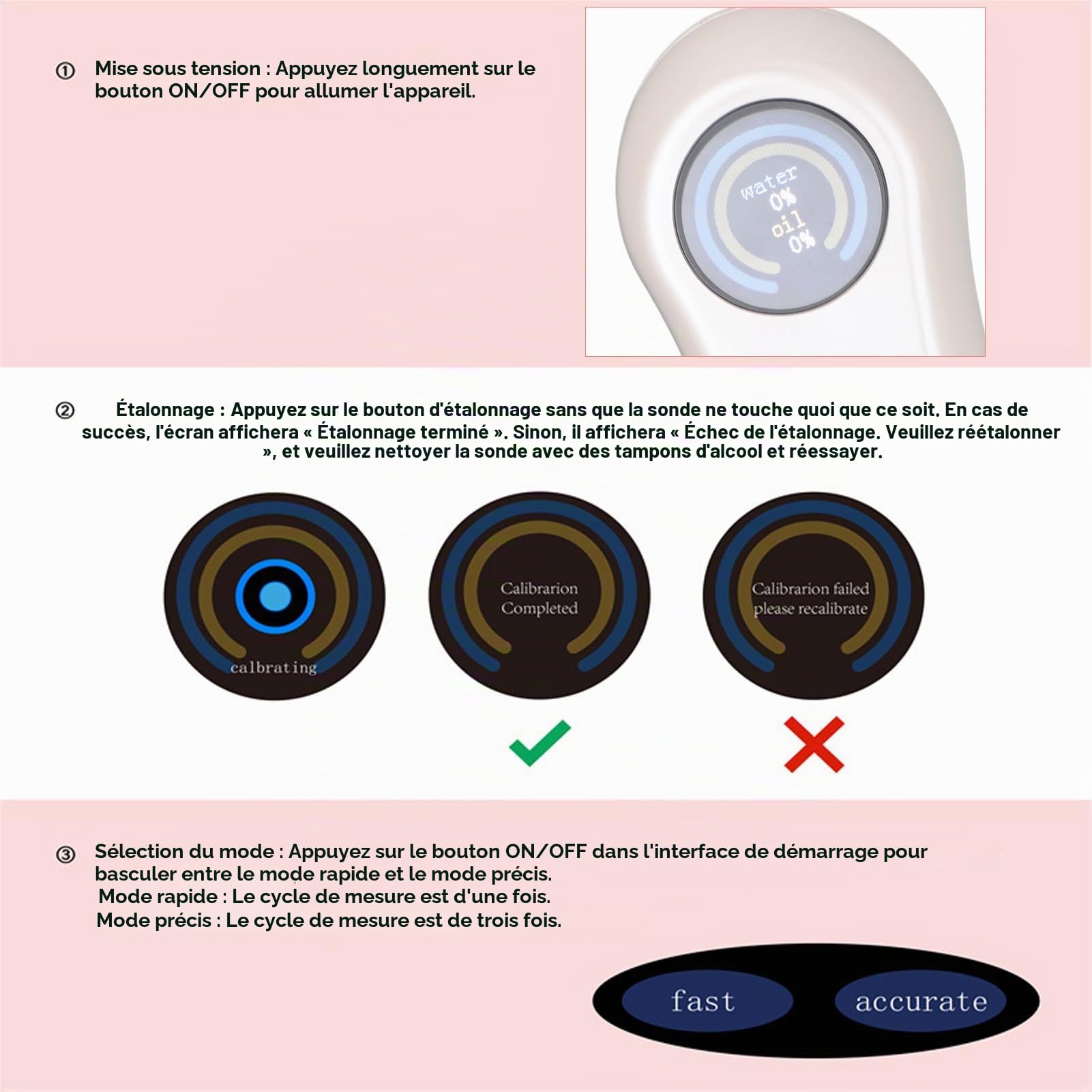 Analyseur Numérique de Précision de la Teneur en Huile de la Peau, Moniteur de Détection du Testeur d'humidité du Visage, Analyseur d'humidité de la Peau pour Filles et Femmes