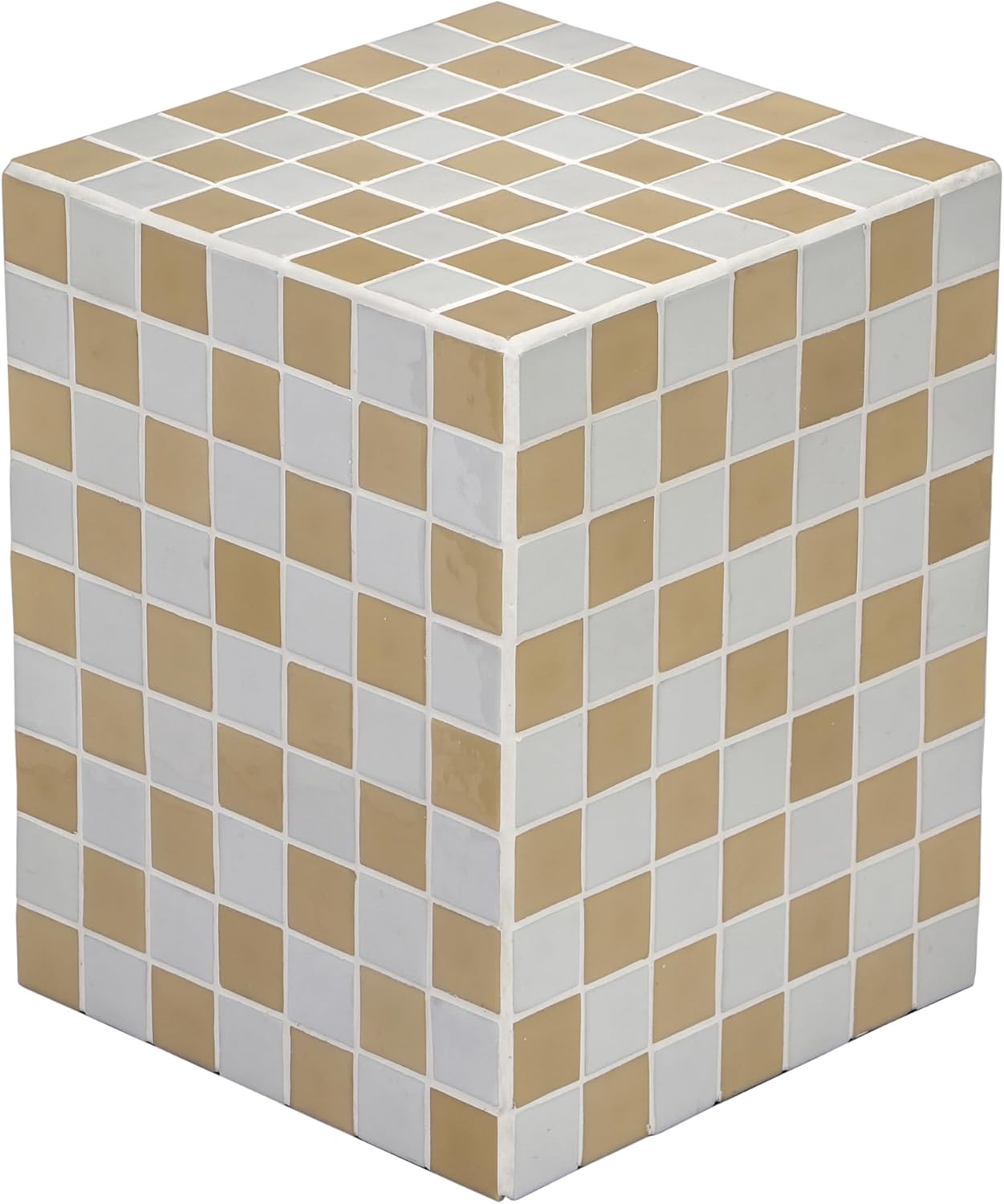 JONATHAN Y END2000D Callista 18" Modern Bohemian Ceramic Tiled Rectangle End Table, Side Table, Accent Table for Living Room, Bedroom, Navy/White