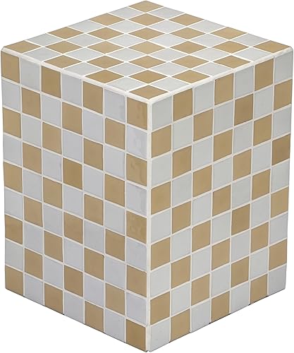 JONATHAN Y END2000I Callista - Mesa auxiliar rectangular de cerámica bohemia moderna de 18 pulgadas, mesa auxiliar, mesa auxiliar para sala de