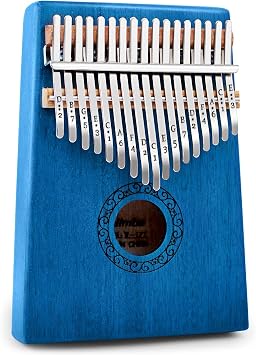 Kalimba Thumb Piano,YUNDIE Portable 17 Keys Mbira Finger Piano with Tune Hammer and Instruction, Musical Instruments Gift for Adult Beginners ProfessionalBlue