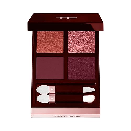 Tom Ford Edición limitada Cherry Collection Color de ojos Quad - 02 Cherry Smoke (rojo cobre, rojo quemado con rojo oscuro y granate) - 0.35 oz 10 g