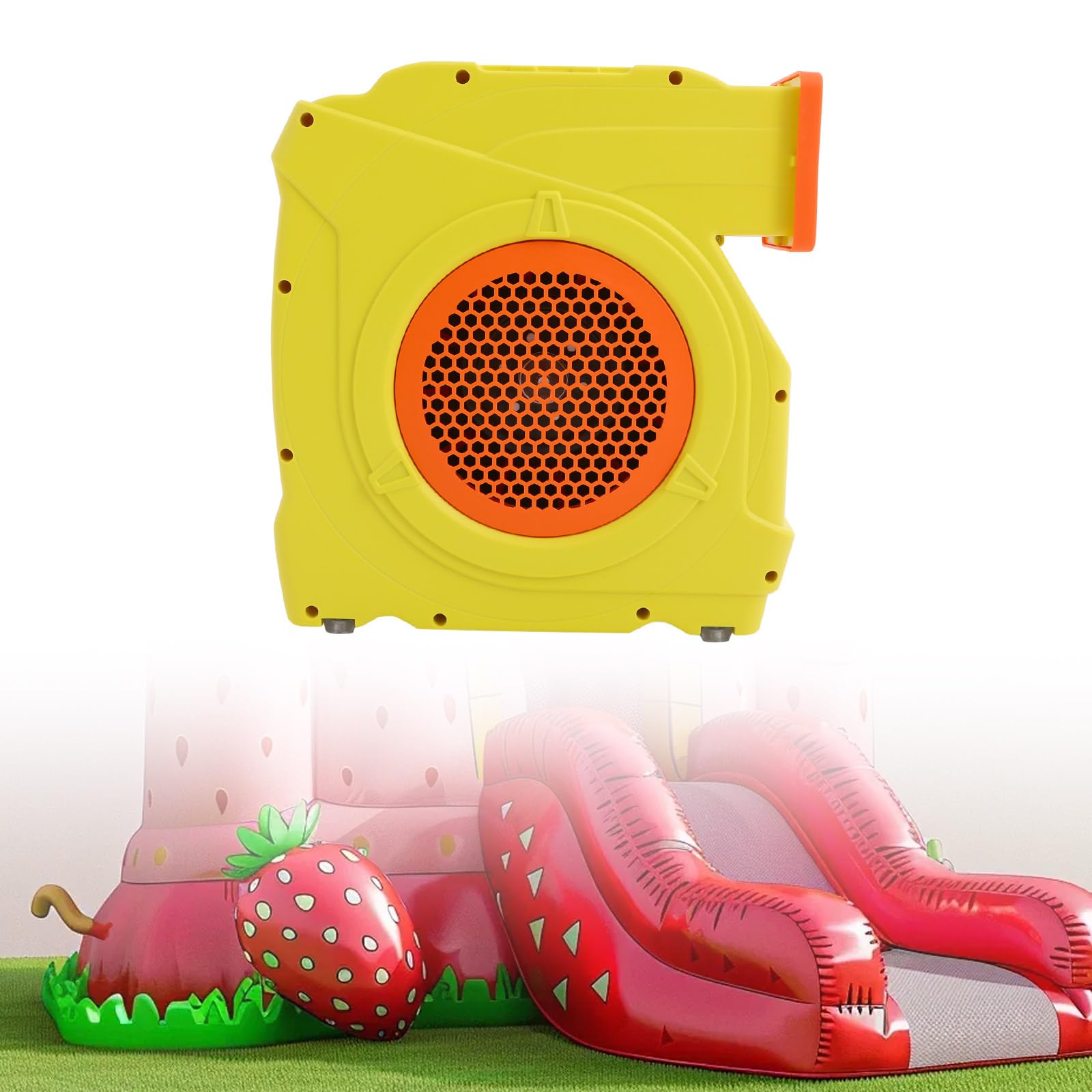 Luftgebläse 1600W 1080m³/h für Aufblasbare Hüpfburg Wasserrutsche IP24 | Leistungsstarkes 2HP-Gebläse mit 1080m³/h Luftstrom, regendichter Schalter, für große aufblasbare Attraktionen im Freien