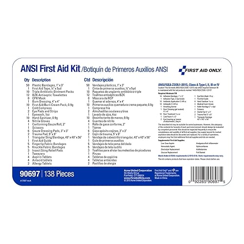 Miniatura 5 de First Aid Only ANSI 2015 - Kit de primeros auxilios