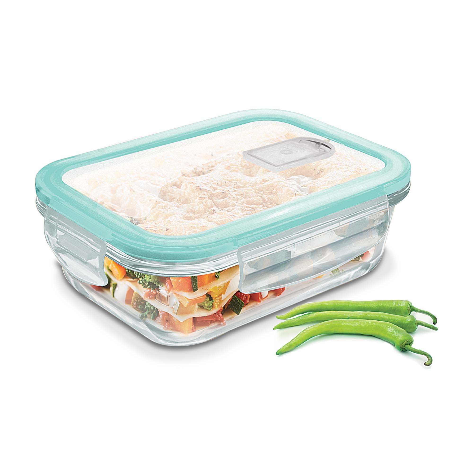 Treo Glass By Milton Hi Borosilicate Clip Fresh Round Container, 400 Ml, 1 Piece, Transparent — Amazon image 13