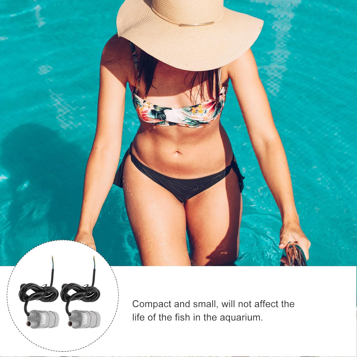 2pcs 12v Dc Submersible Water Pumps 600l/ Rate 5m Lift Plastic Aquarium Pool Pump for Fish Tank Fountain Hydroponics