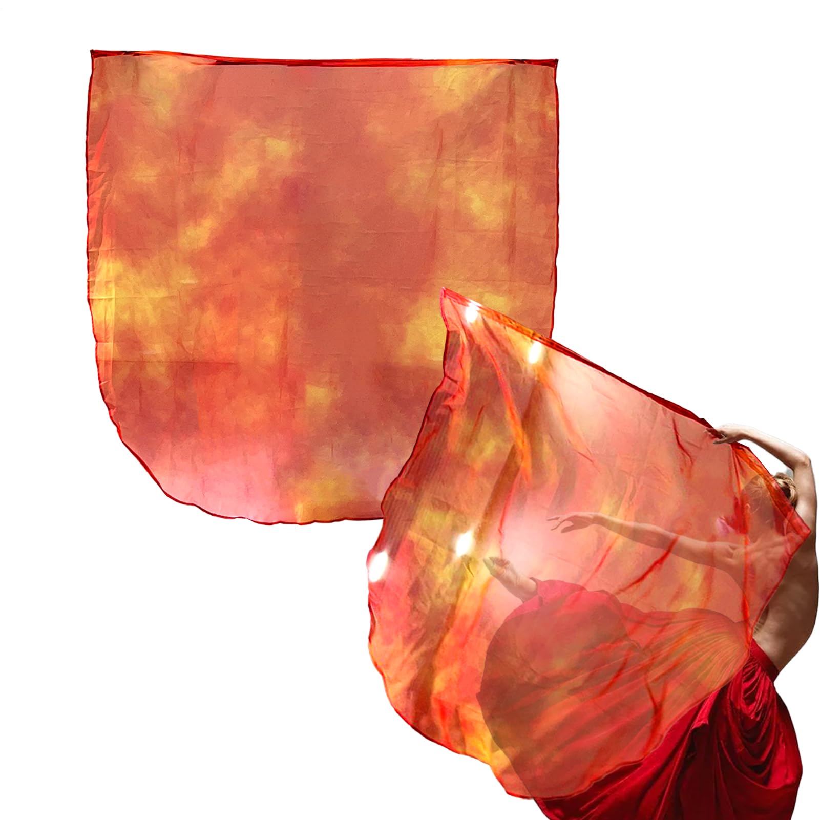 Drapeaux de danse de louange en chiffon avec bâton télescopique pour église