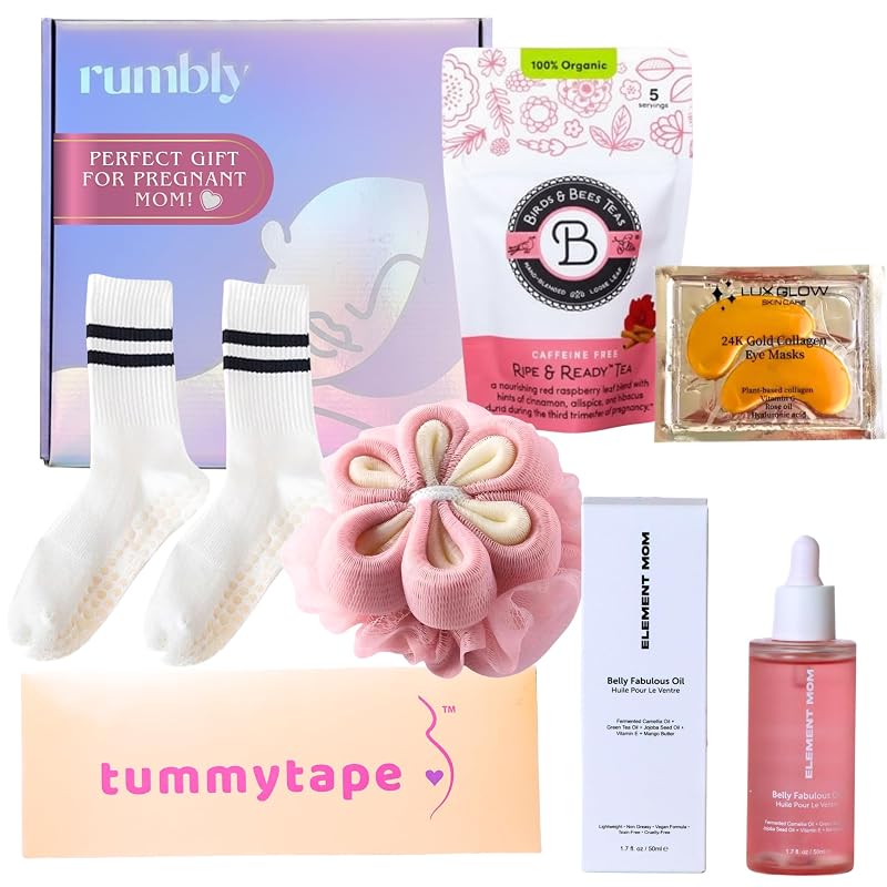 Caixa-presente Rumbly com itens para o terceiro trimestre da gestação