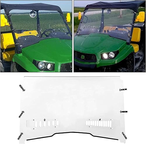 ECOTRIC Parabrisas completo compatible con John Deere Gator XUV 550 560 590i 1,935.7 ft RSX 850i 860i resistente transparente resistente a los