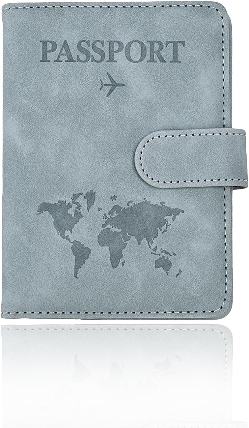 Generic Unisex Adult RFID Protected Passport Holder, Light Blue