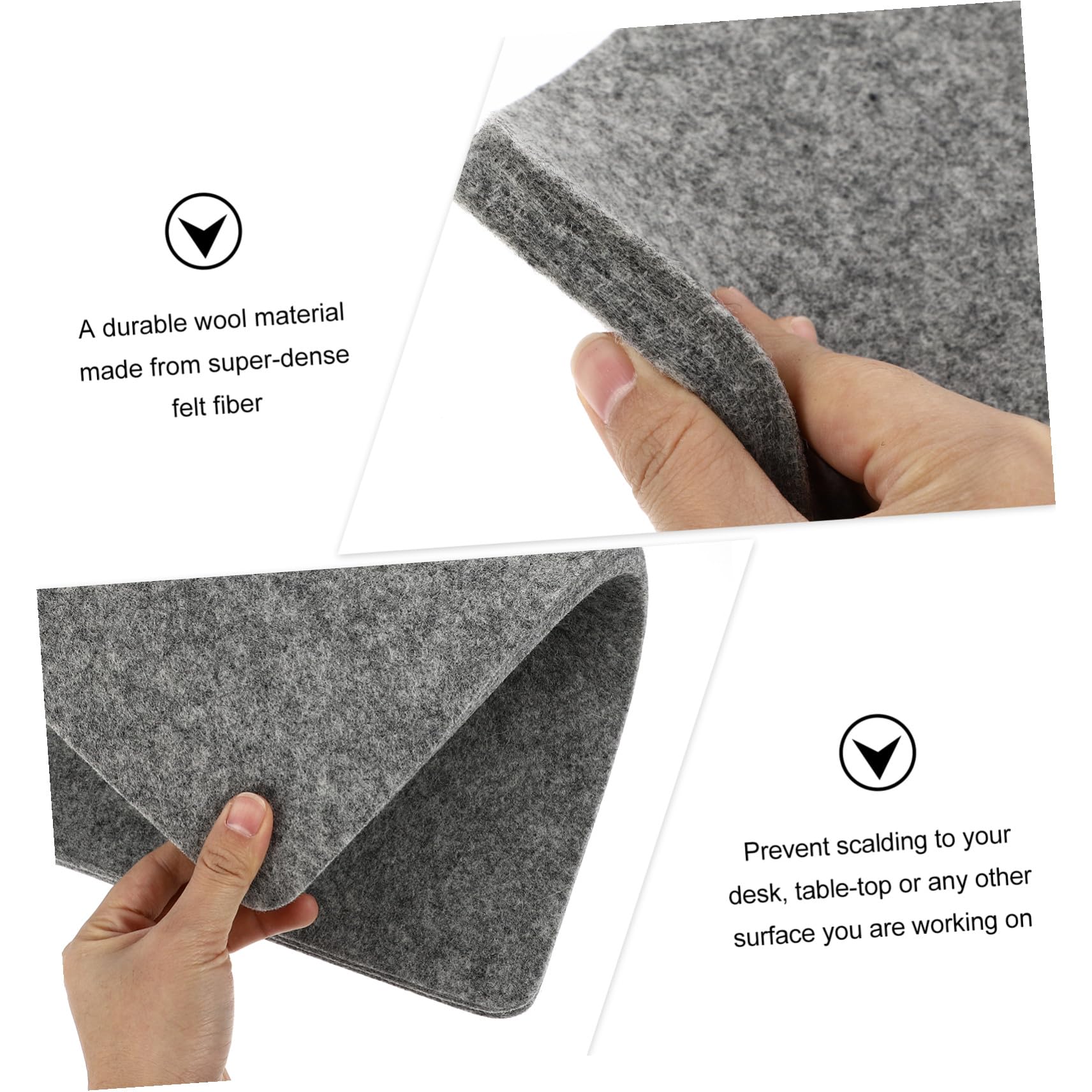 Hemobllo Tabla de Planchar de Fieltro de Lana Portátil Almohadilla Resistente Altas Temperaturas para Prensado y Costura Accesorio Práctico para Planchar Ropa y Manualidades