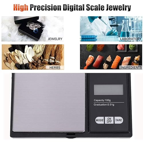 Miniatura 7 de Báscula digital portátil para joyería con pantalla LED retroiluminada, plataforma de acero inoxidable, escala de gramos, 4 modos de peso GOzOztDWT