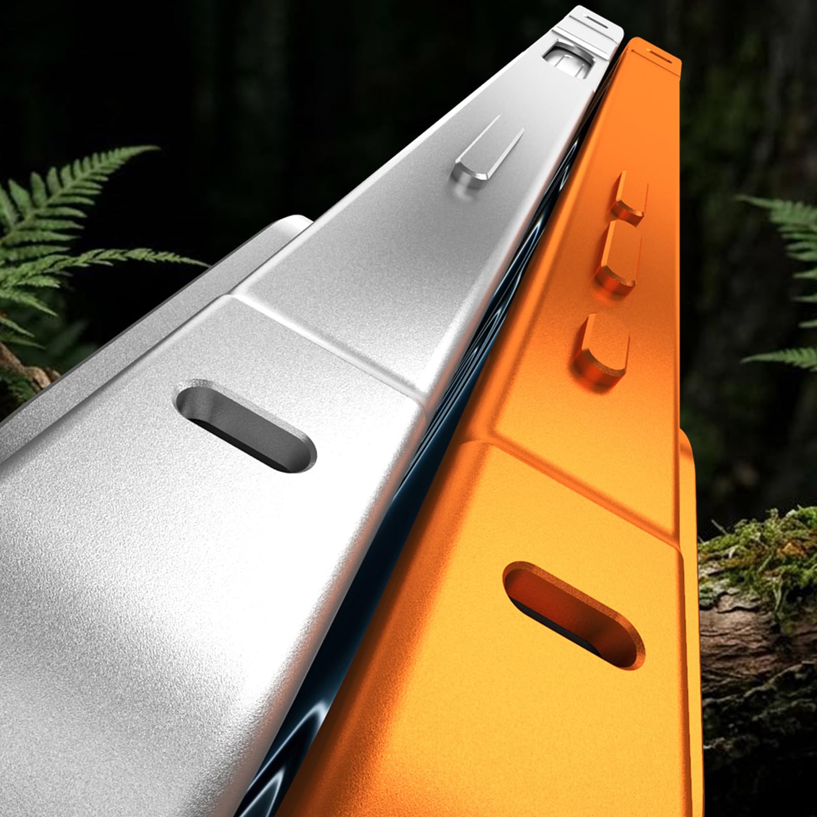 Generico Custodia Sottile For IPhone 17/17Air/17Pro/17Pro Max, Guscio Di Protezione Della Lente Con Anello Regolabile, Copertura Antiurto Magnetica Con Paraurti In Metallo(Orange,17)