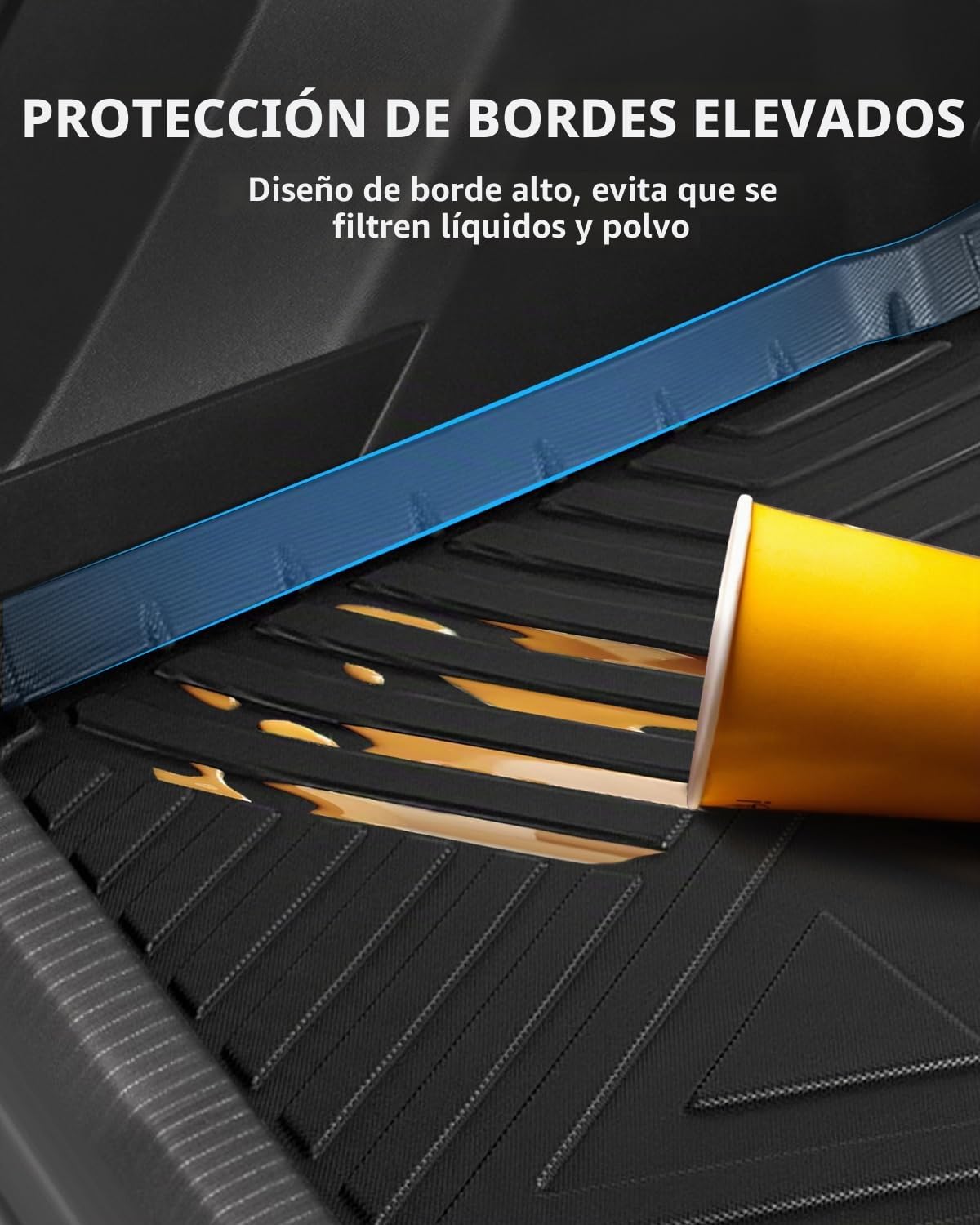 TPE Alfombrillas Maletero para Peugeot 2008 II 2020-2026 | Alfombras Maletero Originales, Protector Maletero Antideslizantes e Impermeables, Funda Maletero con Bordes Elevados