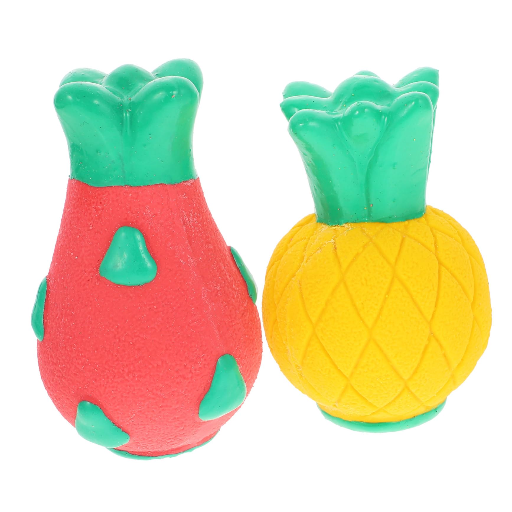 minkissy 6 Piezas de Juguetes masticables para Mascotas, Juguete para Cachorros, Animales de Peluche esponjosos, Juguete de masticación de Peluche, Juguete chirriante para Perro, Fresa, Gato,