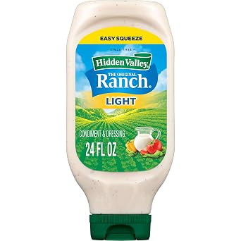 Hidden Valley Light Ranch Condiment and Dressing, Easy Squeeze Bottle, 24 Fl Oz Package May Vary