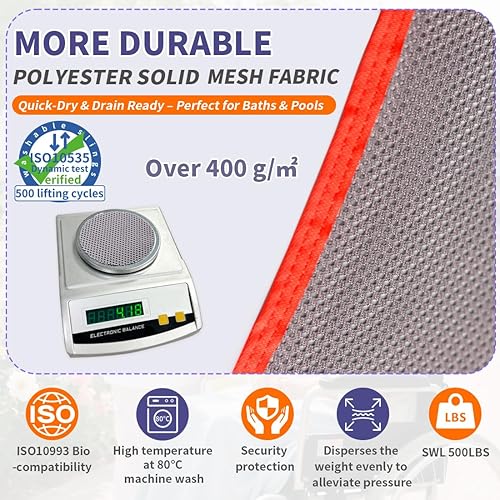 Miniatura 2 de EZ Assistive Hoyer Lift - Eslinga universal de cuerpo completo para pacientes, para posicionamiento de la cama y ayuda de asistencia al baño,