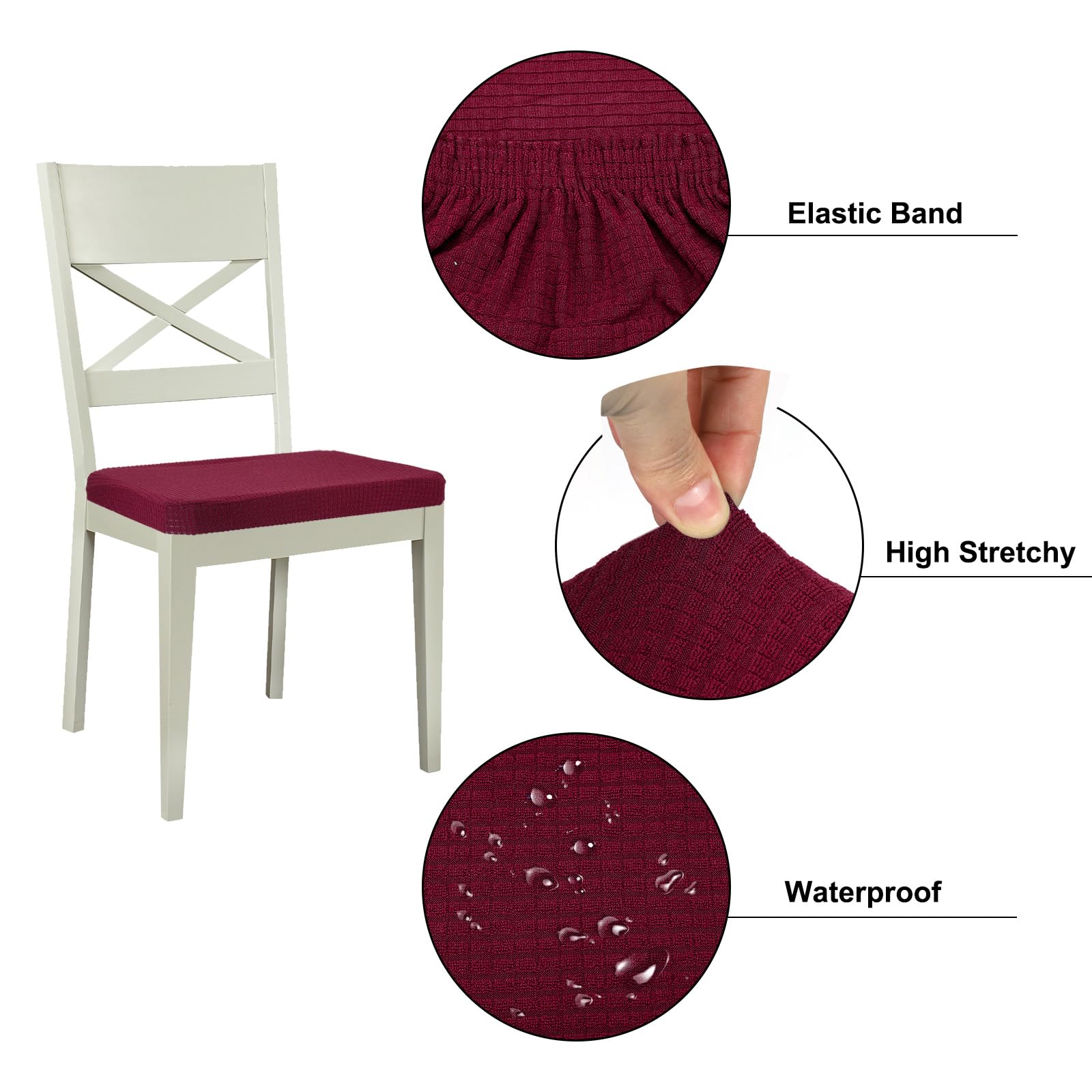 PATIKIL Chair Seat Covers Rectangle - Image 3