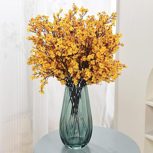 Miniatura 7 de 15 piezas de flores artificiales de seda artificial de tacto real, ramos florales de bricolaje, decoración de bodas, fiestas, arreglos de blanco