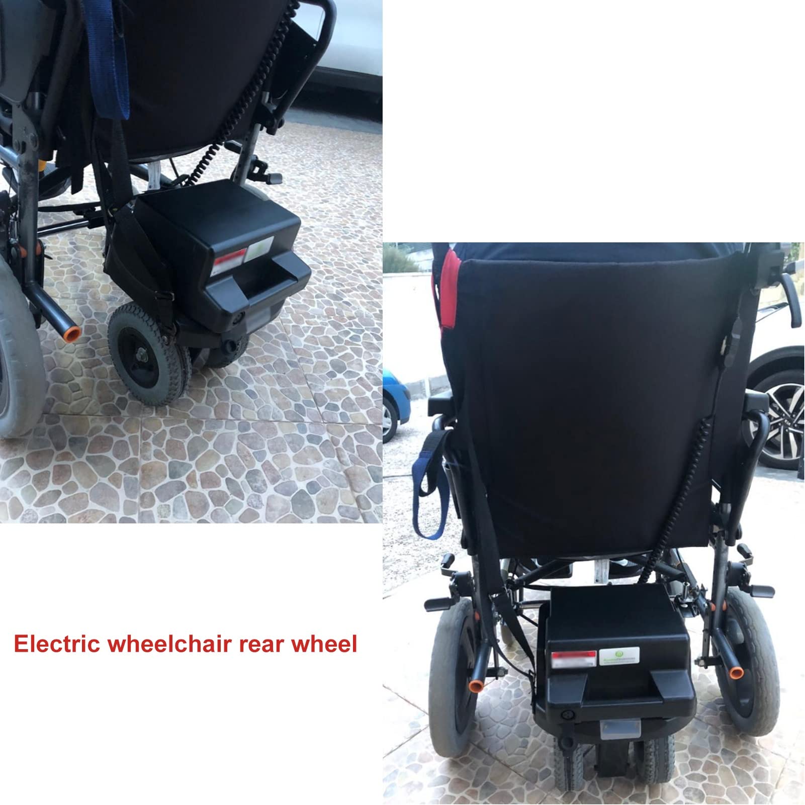 200X60 Ersatz-Hinterräder für Rollstühle, Zubehör für Hinterräder von Elektrorollstühlen, Vollgummireifen aus PU, luftundurchlässig, Lager: 19 mm, 1 Paar