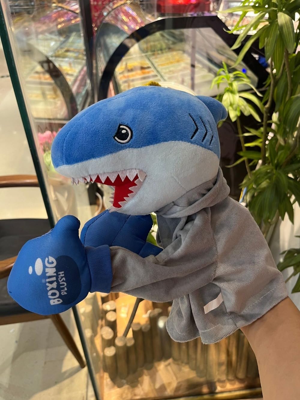 Kung Fu Sharks, Boxpuppen, Handpuppen - Boxpuppen, Kung Fu Tierspielzeug Husky Handschuhe, Geburtstagsfeier Haustierspielzeug, lustige Geschenke für kleine Hunde und Katzen zum Spielen (Baby Shark)