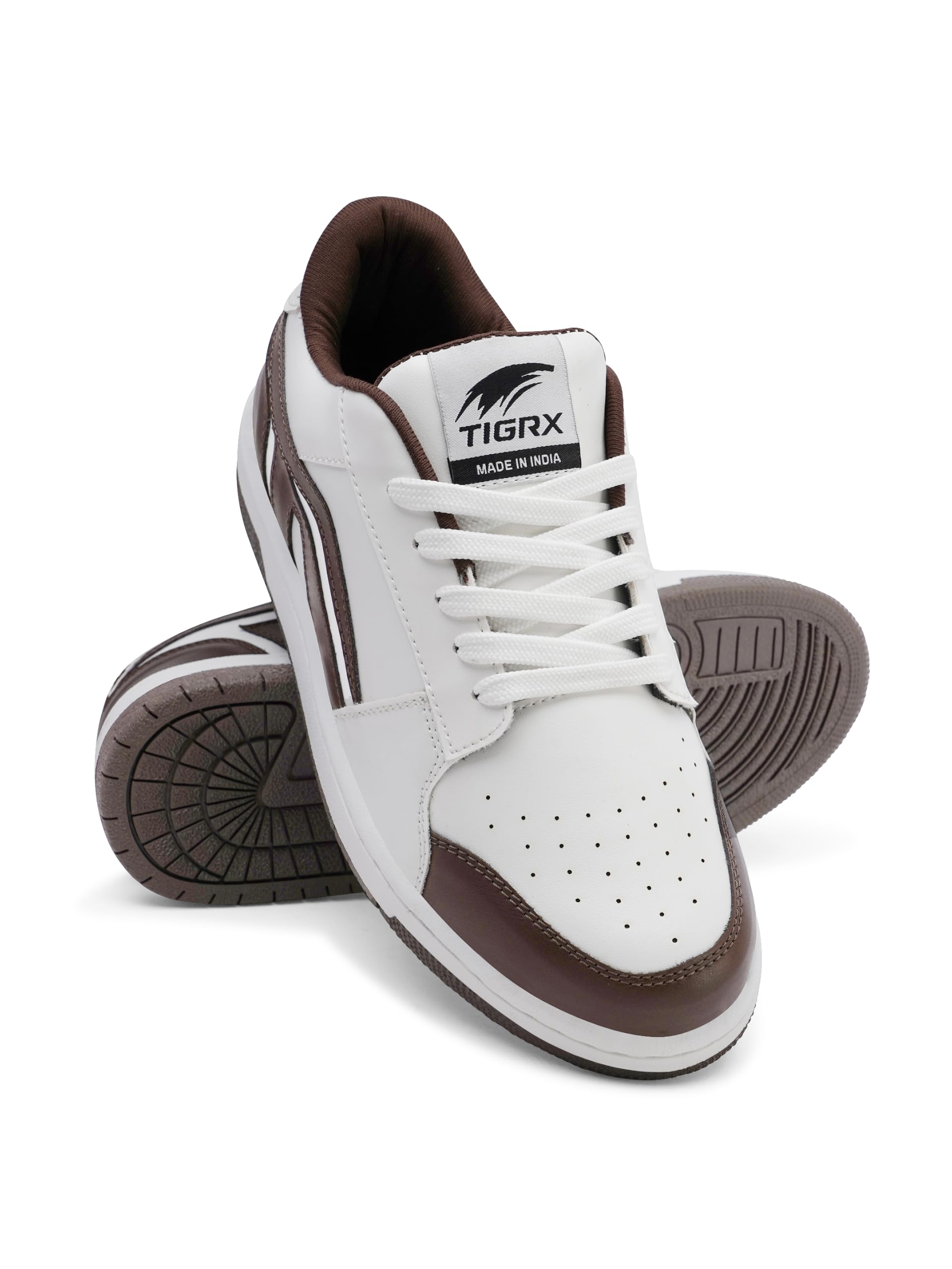 Shadow X Men's Casual Sneakers, White & Brown-image-33