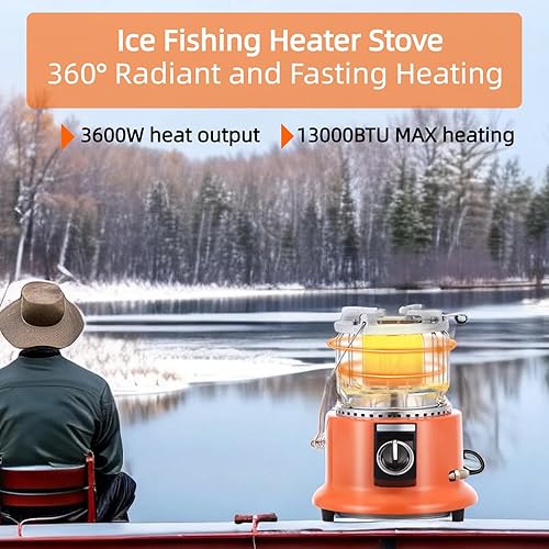 Miniatura 7 de Calentador de propano 2 en 1 para exteriores, calentadores portátiles para interiores, estufa de butano de campamento, con manguera de propano +