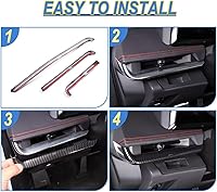 Vista 4 de CHEAYAR Cubierta de tablero de control compatible con Chevrolet Corvette C8 Stingray 2020-2023, cubierta de tira de tablero de consola ABS