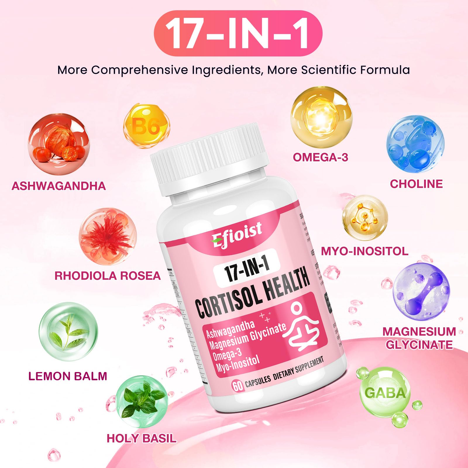 Cortisol Supplement for Women, Hormone Harmony for Women, 60 Capsules | Hormone Harmony, Cortisol Reducer for Women, Cortisol Manager, Cortisol, Cortisol Detox for Mood, Focus, Sleep Support — Amazon image 2