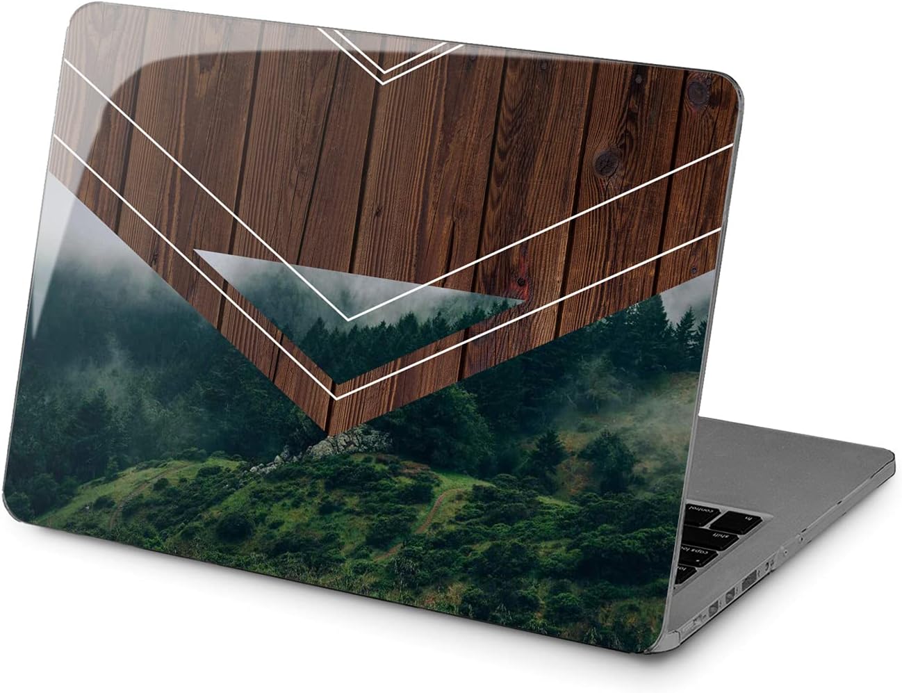 Hard Case Compatible for MacBook Pro 16 14 M3 M2 2023 M1 Pro 13 2022 Air 13 2021 Retina 2020 Mac 11 12 Nature Print Trees Decor Design Geometric Wood Forest Unique Laptop Protective Cover