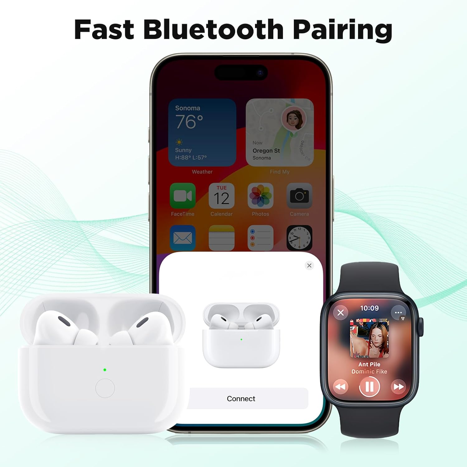 Wireless Airpod Pro 2 Charging Case for Air Pod Pro 1/2, Airpod Pro Charging Case Replacement withUSB-C Port, Sync Button, 660mAh Battery, No Earbuds