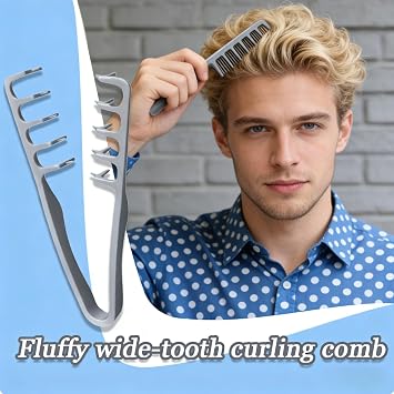 2Pcs Texture Comb, Volumizing Wide-Tooth Hair Styling Comb, Fluffy Roots Volume Tool Textured Styling Comb Wide Tooth Detanglers Texturising Combs for Bangs Hairdressing, Grooming Accessory