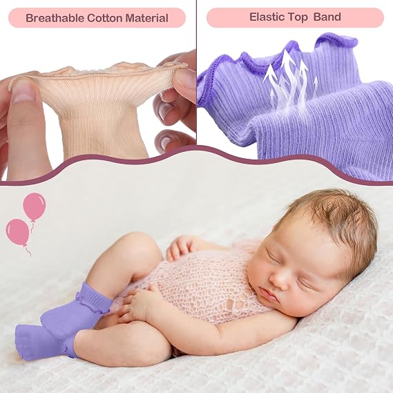 Toulite 12 Pairs Preemie Ankle Socks