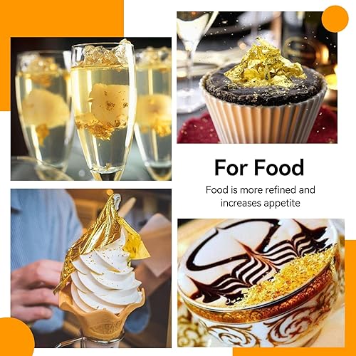 Miniatura 4 de 2 unidades de purpurina dorada, 0.35 oz (10 g) para decoración de tartas, decoración de pasteles, chispas de galletas, cupcakes, chispas para