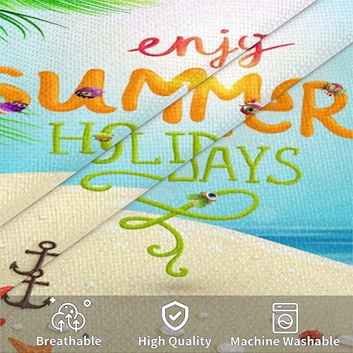 Miniatura 4 de Seashell Beach Starfish Anchor 12x24 Pillow Cover Pack of 2 Throw Pillow Cases with Zipper Bed Pillow Protectors Cushion Case for Sofa Bedroom Car