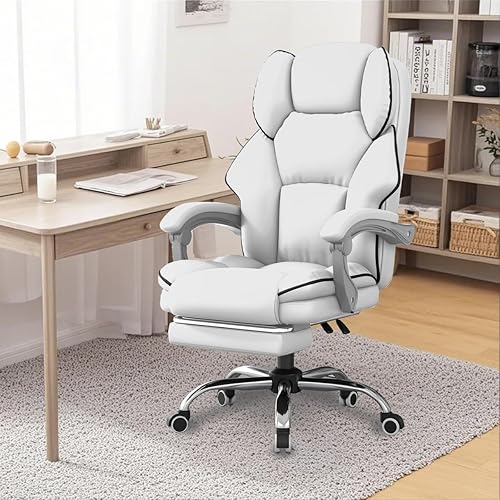 Miniatura 7 de Silla de oficina con reposapiés, silla reclinable para videojuegos, respaldo alto, silla de escritorio ejecutiva, sillas de oficina ergonómicas,