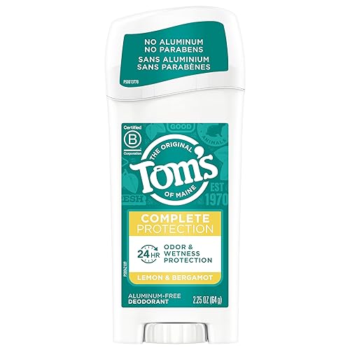 Tom's of Maine Complete Protection - Desodorante natural sin aluminio, limón y bergamota, 2.25 onzas