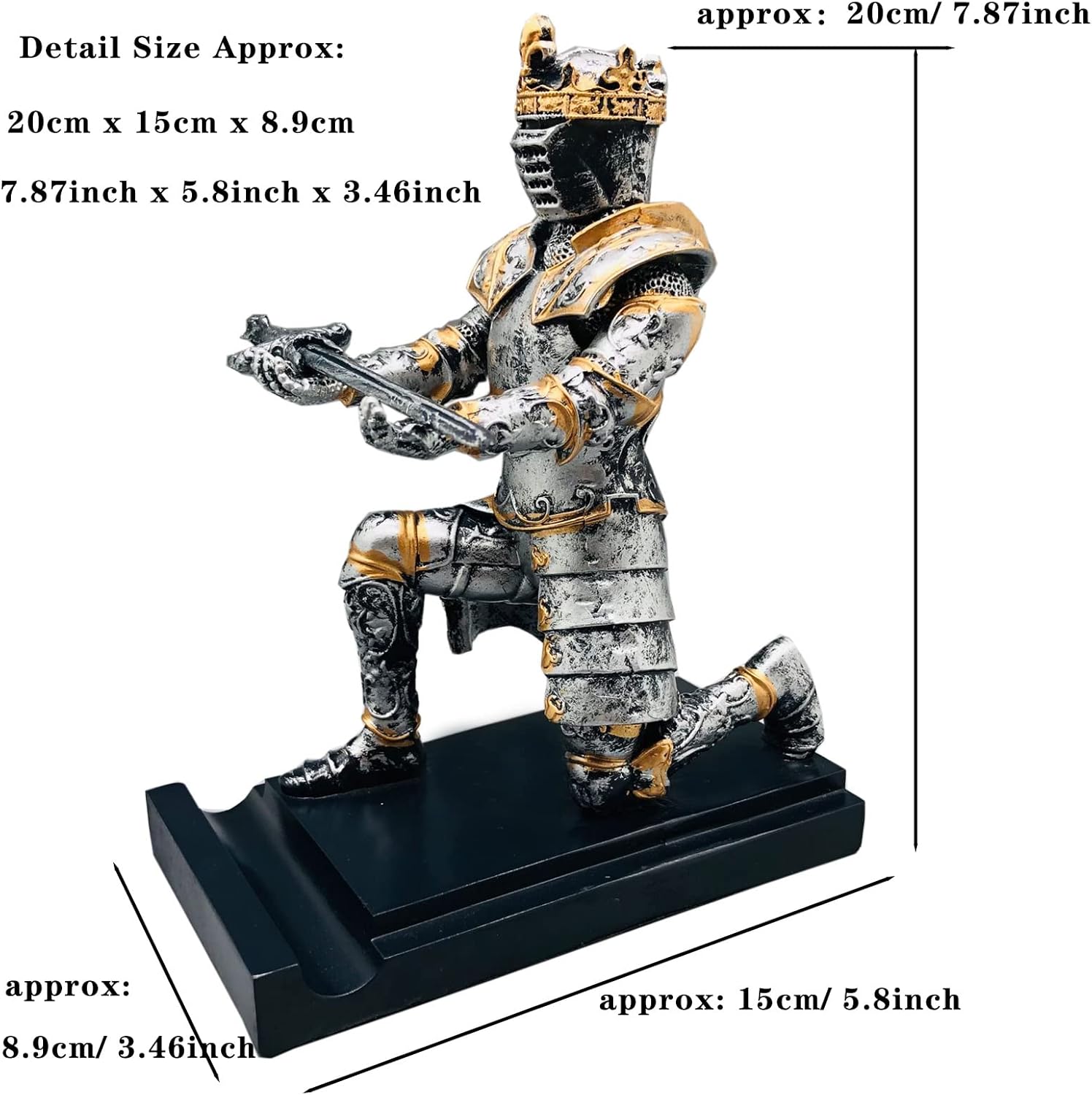 Knight Pen Holder Magnetic Knight Pencil Holder Stand Holder for Gamepad,Phones Office Desk Supplies Ornament (Iron)