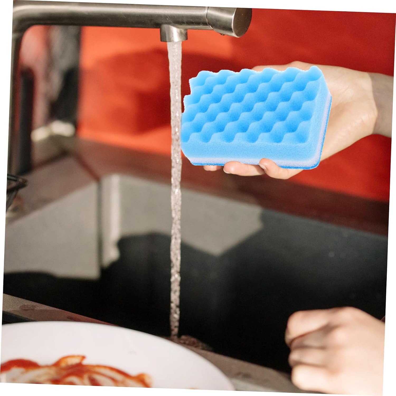 Healifty Kitchen Cleaning Sponges 20 Pack Dish Sponge Scrubber for Washing Dishes Pots Sinks and Pans Multi-Purpose Cleaning Sponge 4.13 X 2.67 X 1.37 in Mixed Color