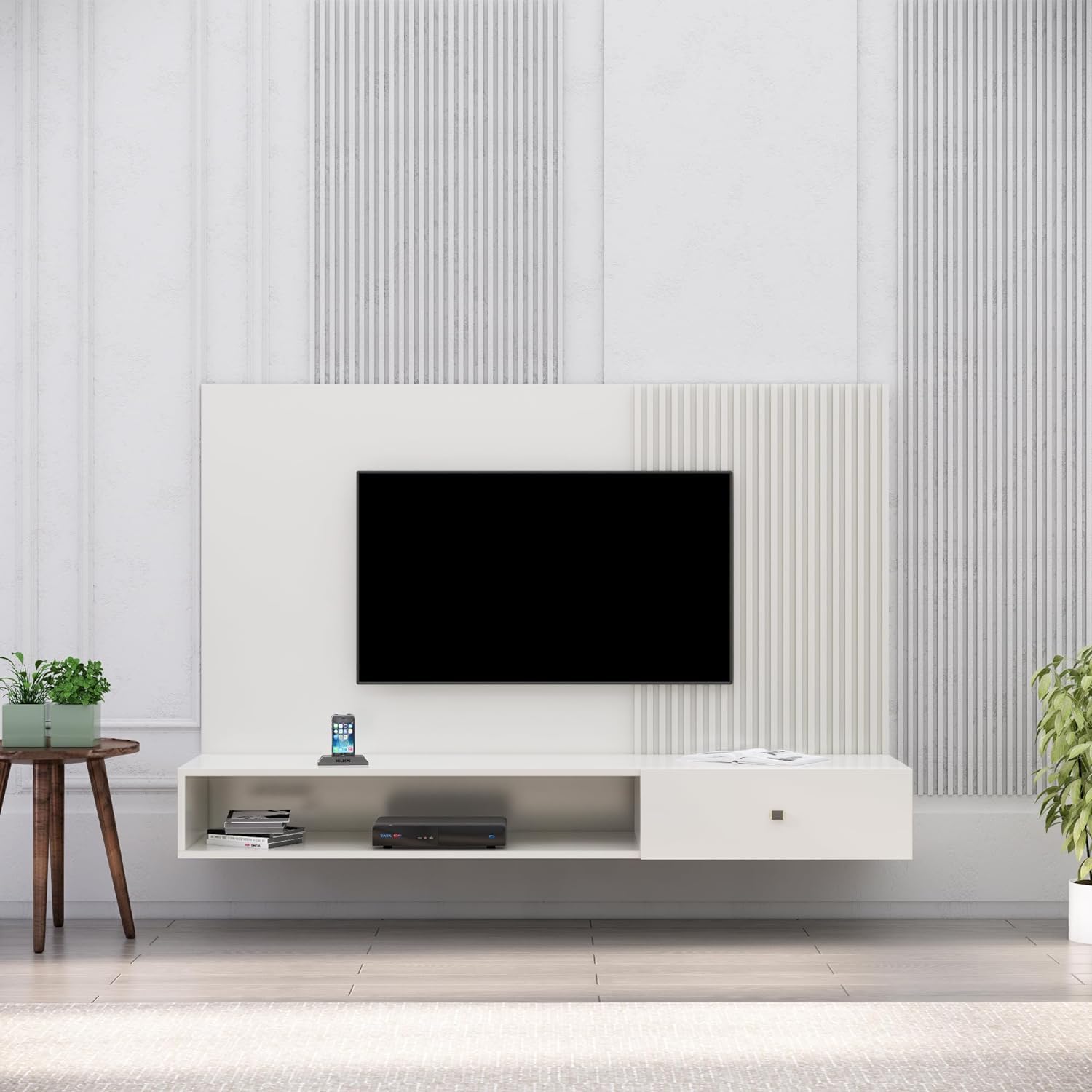 Bniture TV Unit for Living Room, Bedroom Unit Cabinet Base Mount with Storage Ideal for TV Upto 30 to 52" (D.I.Y) (Frosty White) (B0D8ZVT6S6) Amazon Price History, Amazon Price Tracker