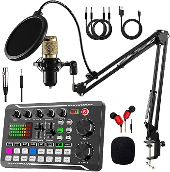 Podcast Equipment Bundle, Streaming Mic with Microphone for Gamer