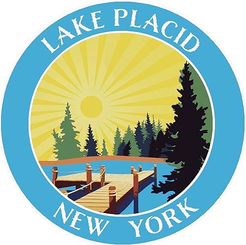 Miniatura 8 de Lake Dock - Lake Placid - Nueva York 3.5" DIY Adhesivo de vinilo adhesivo de aventura vacaciones tema novedad apliques